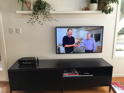 fabulous tv wall mount installation in auckland with hidden cabling!